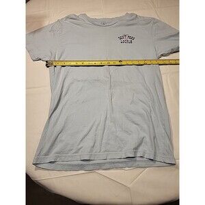 Slow Motion Men's Medium Blue Tee  "Don't Feed The Locals"